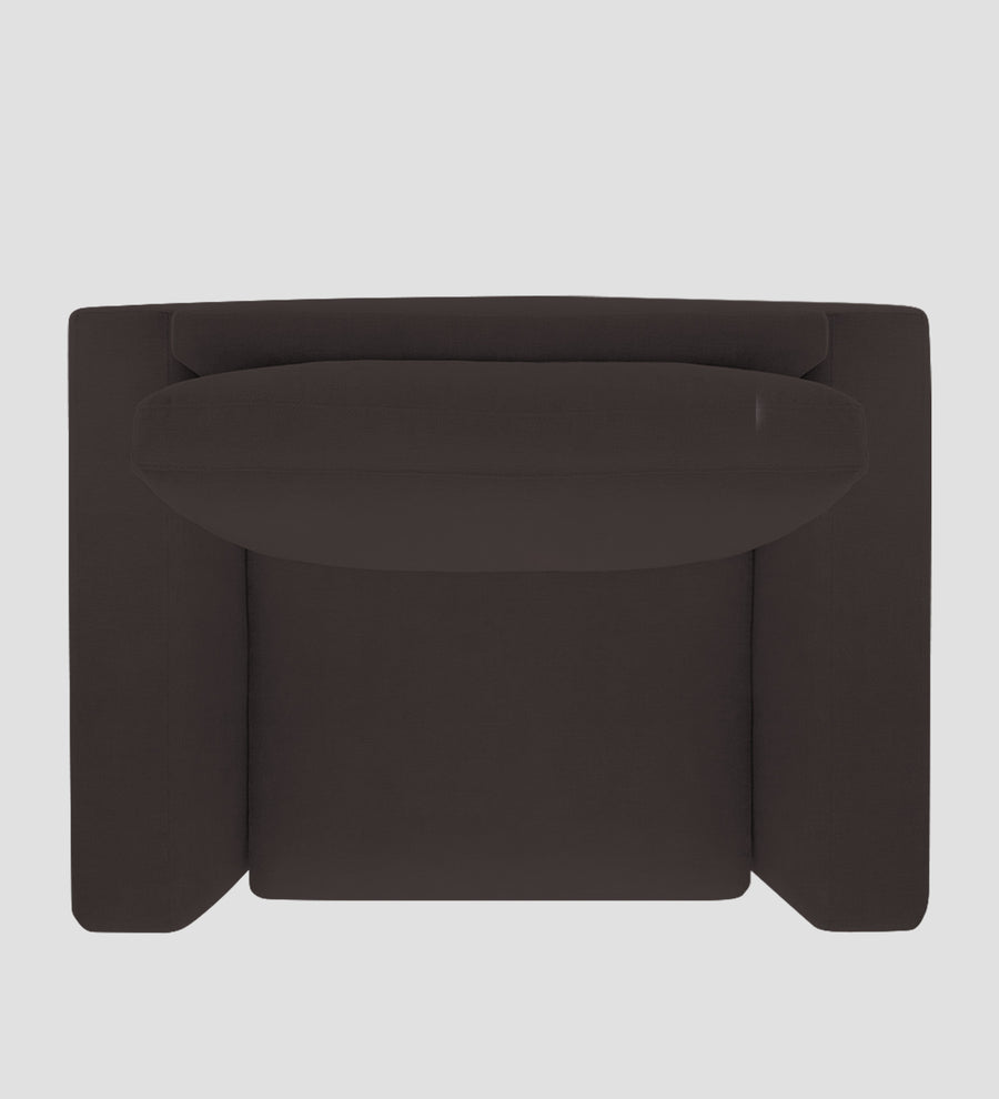 Esha Fabric 1 Seater Sofa In Pebble Brown Colour - Febonic Living