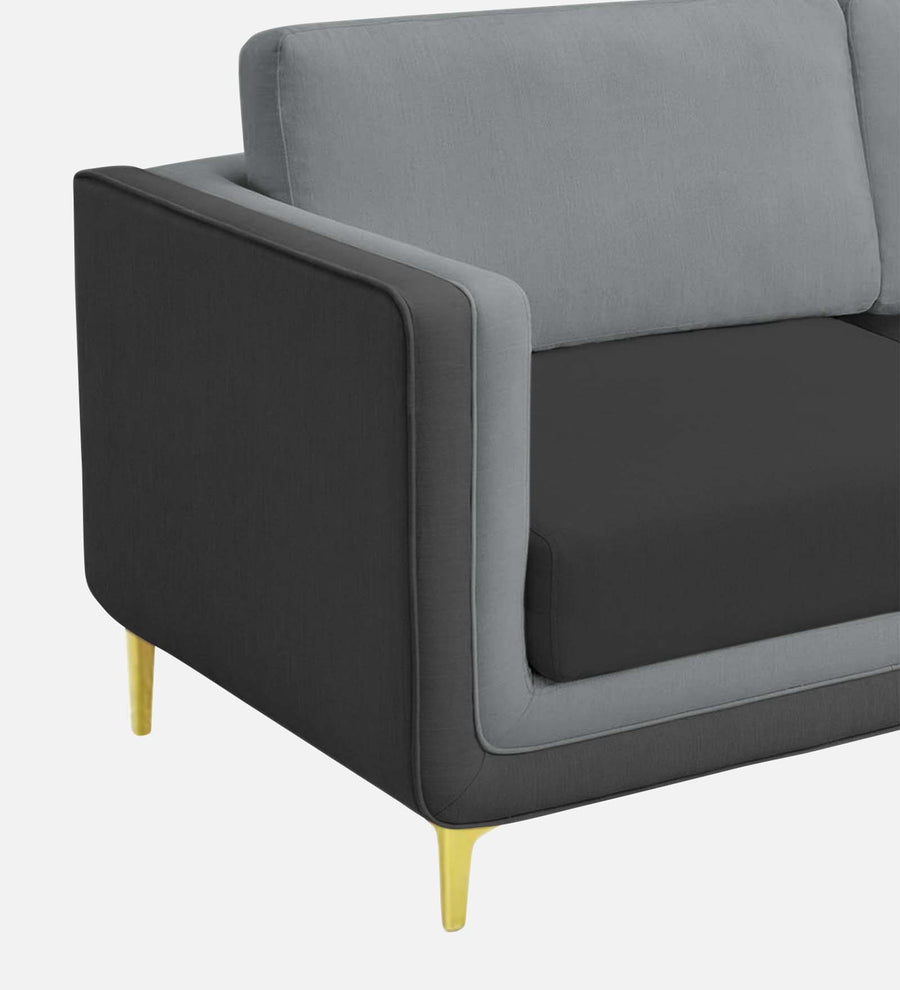 Visky Velvet 1 Seater Sofa In Pearl Grey And Hory Grey Colour - Febonic Living