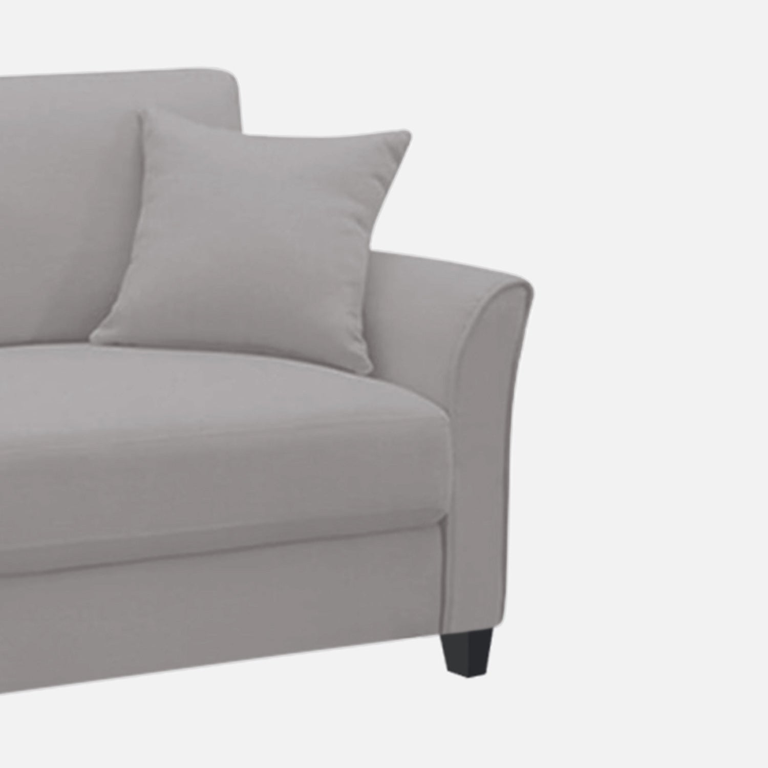 Daroo Velvet 1 Seater Sofa In light grey Colour