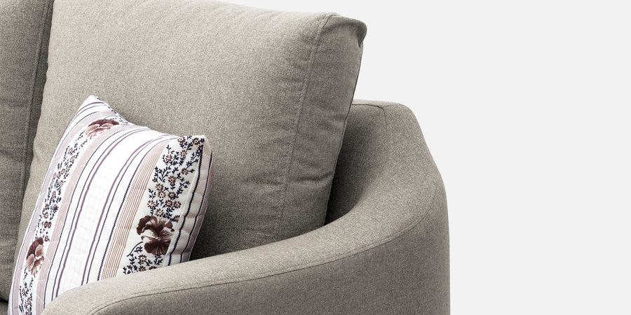 Kevin Fabric 2 Seater Sofa In Ash Grey Colour - Febonic Living