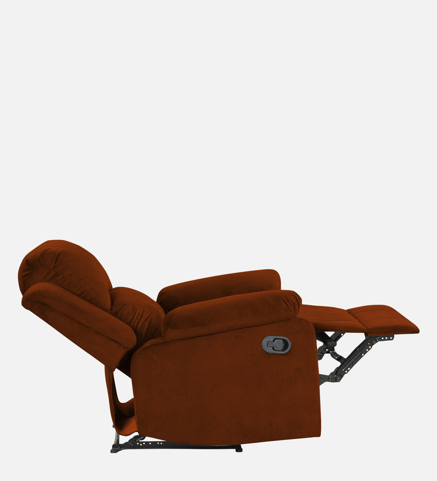Henry Fabric 1 Seater Motorized Recliner In Burnt Orange Colour - Febonic Living