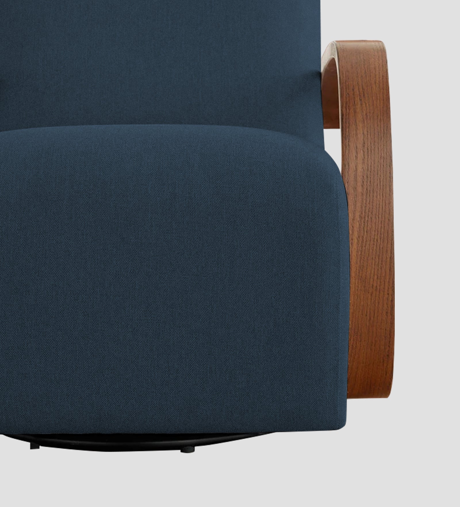 Balma Fabric Swivel Chair in Light Blue Colour