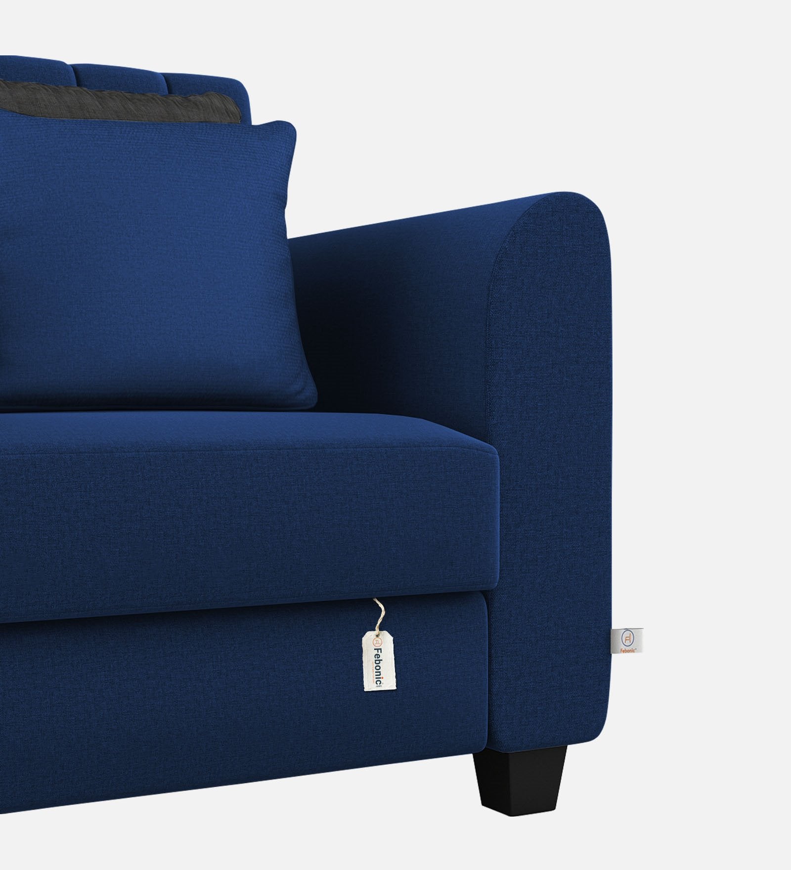 Cosmic Fabric 1 Seater Sofa in Royal Blue Colour