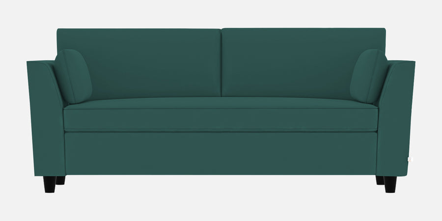 Bristo Velvet 3 Seater Sofa In Pine Green Colour With Storage - Febonic Living