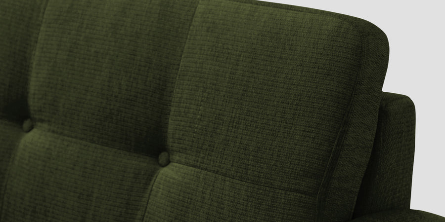 Noha Fabric 3 Seater Sofa In Olive Green Colour - Febonic Living