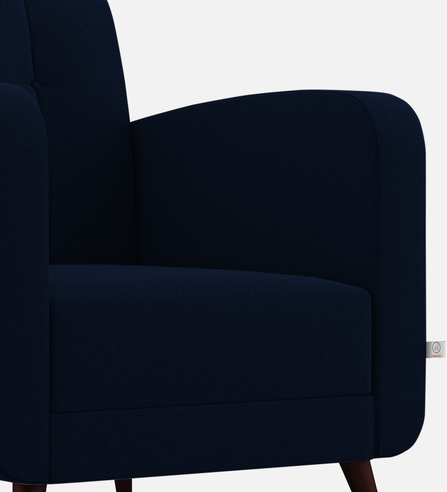 Wiki Velvet 1 Seater Sofa In Dark Blue Colour - Febonic Living