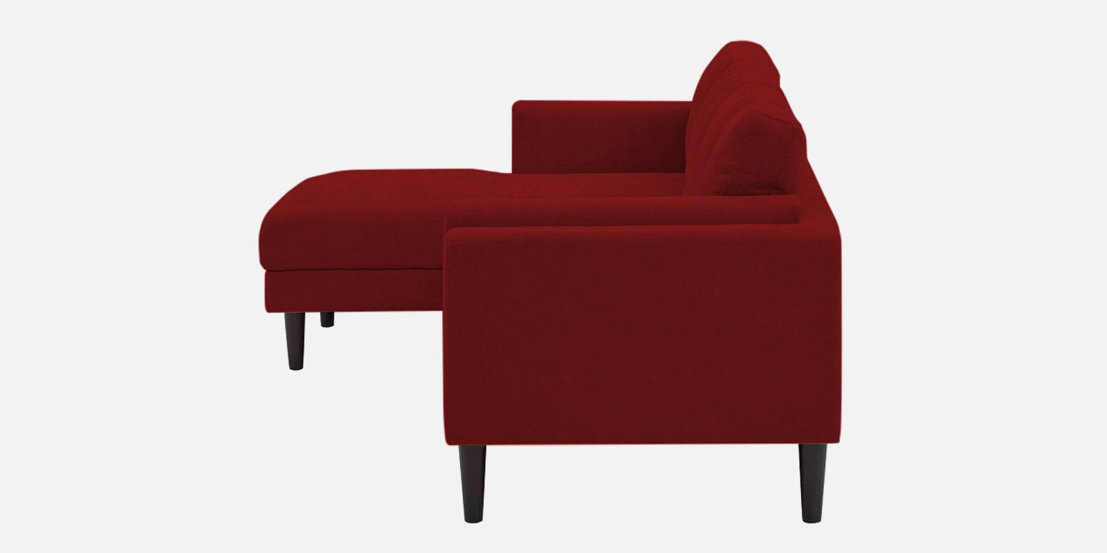 Creata Fabric RHS Sectional Sofa (3+Lounger) in Blood Maroon Colour by Febonic