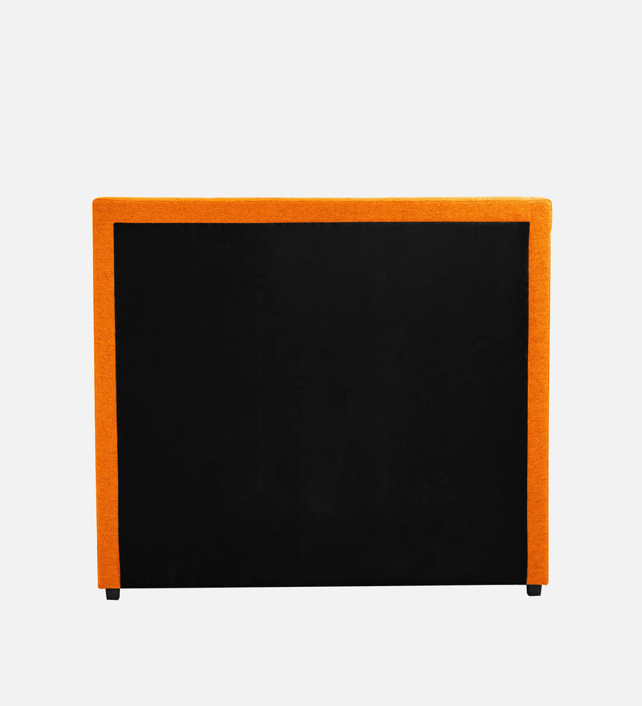 Pollen Fabric Upholstered Queen Size Bed In Vivid Orange Colour - Febonic Living