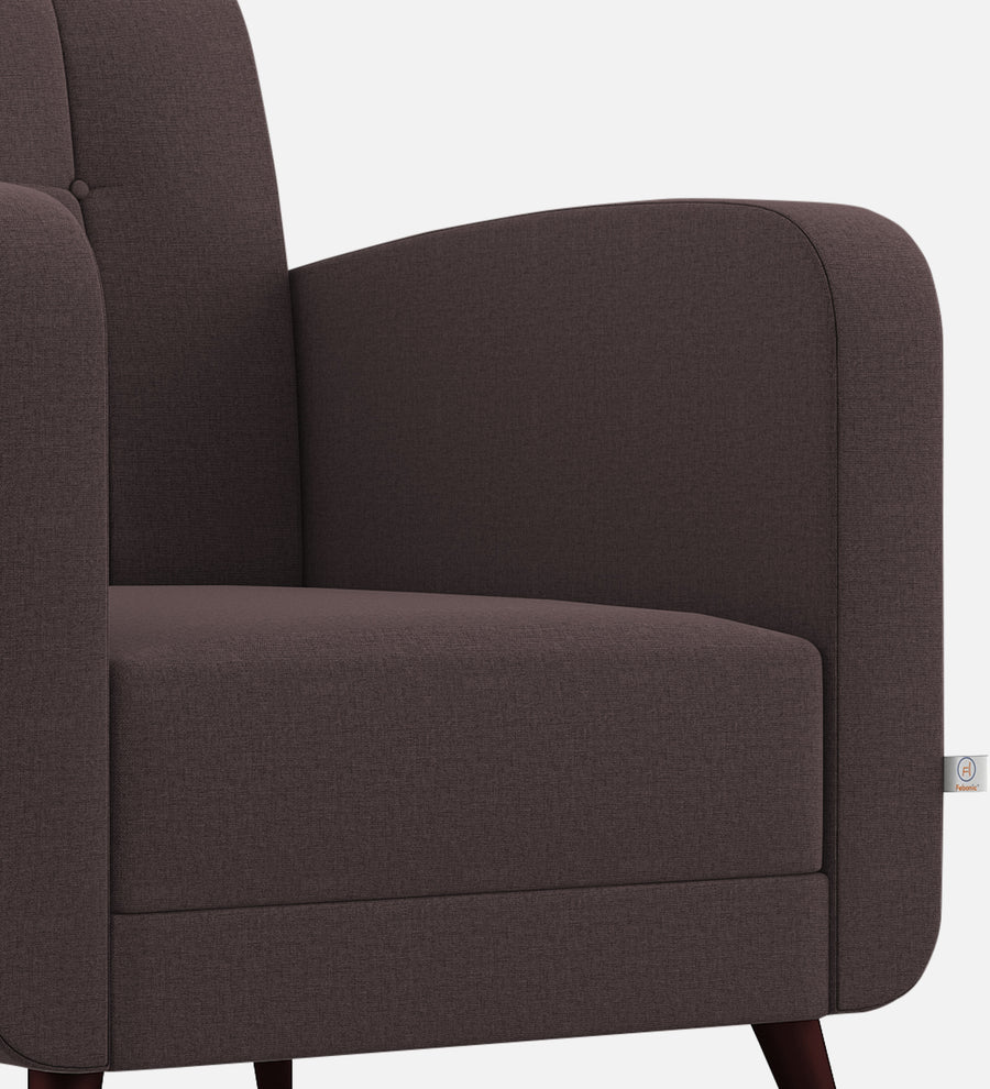 Wiki Velvet 1 Seater Sofa In Mocha Brown Colour - Febonic Living