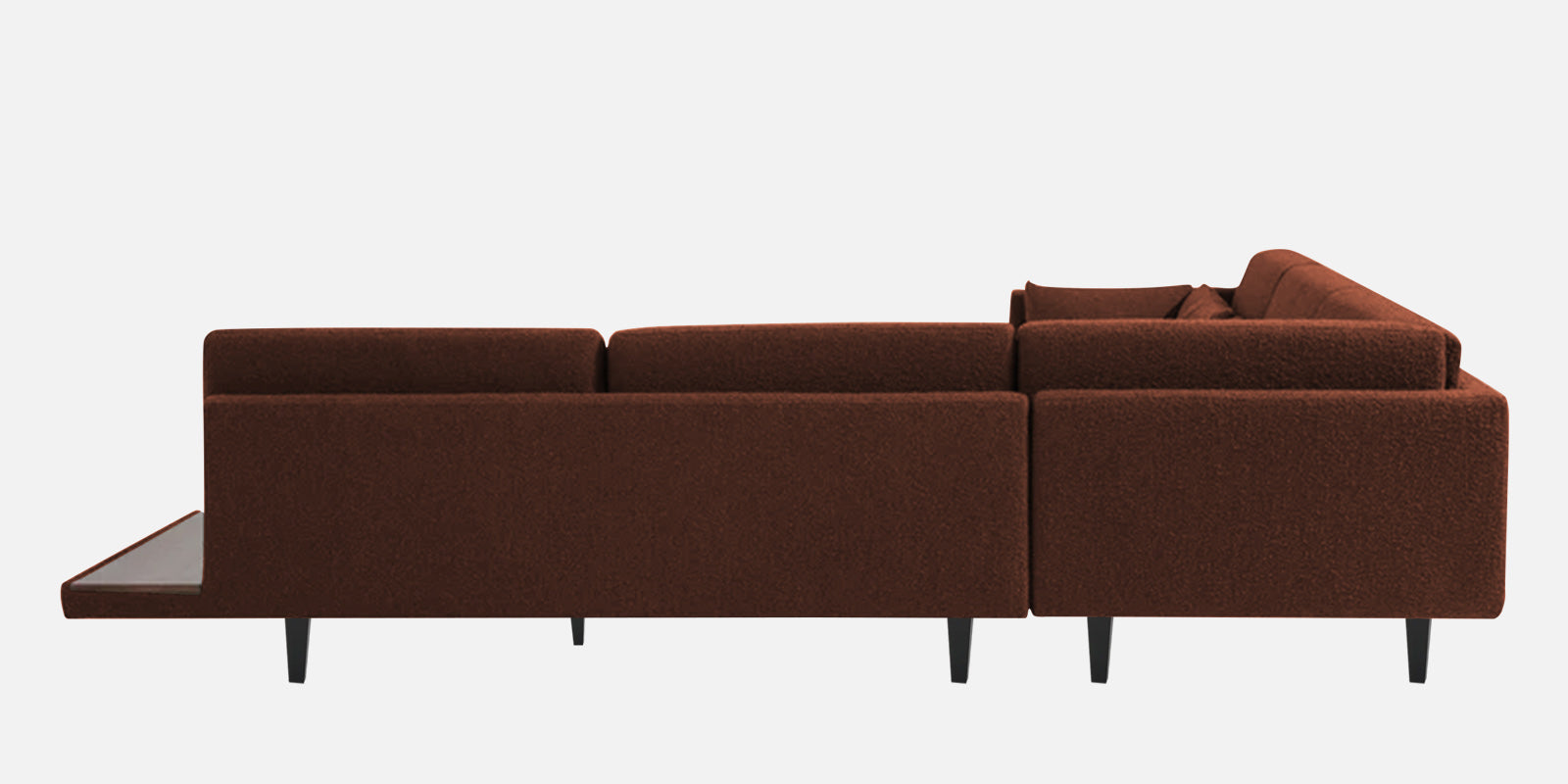 Malta Fabric 6 Seater LHS Sectional Sofa In Coffee brown Colour