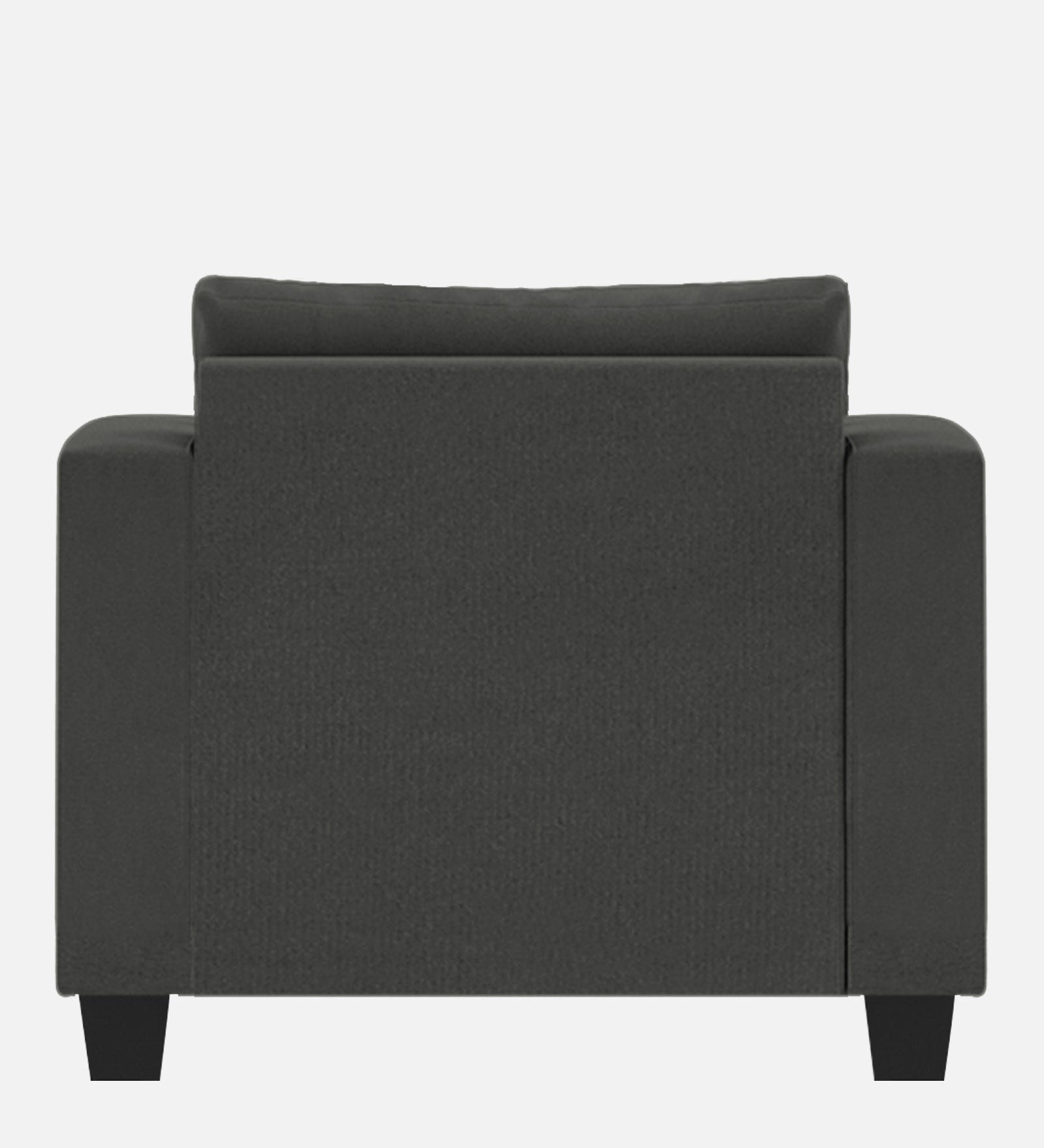 Nabi Fabric 1 Seater Sofa In Charcoal Grey Colour