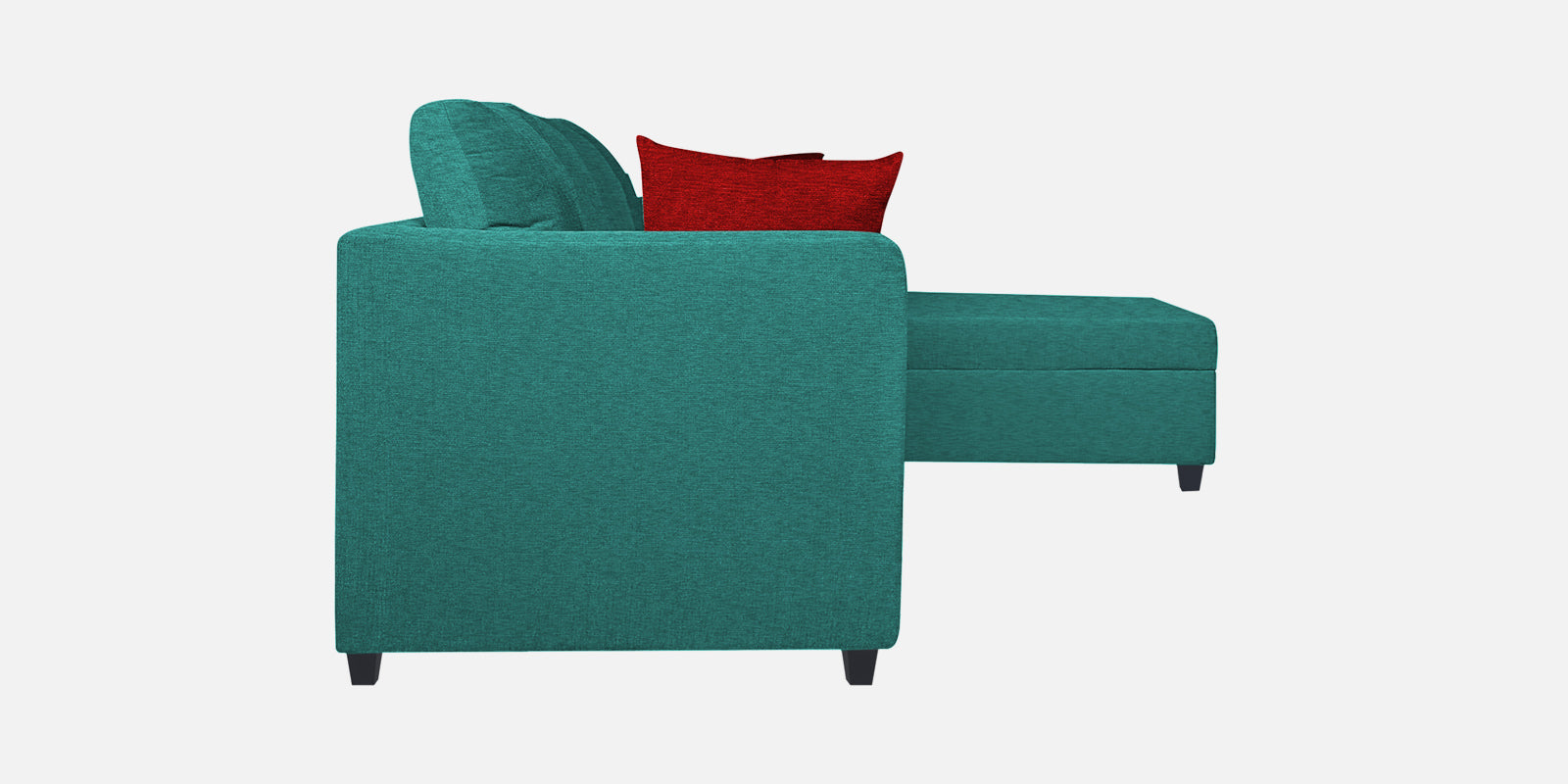 Nebula Fabric LHS Sectional Sofa (3+Lounger) in Sea Green Colour