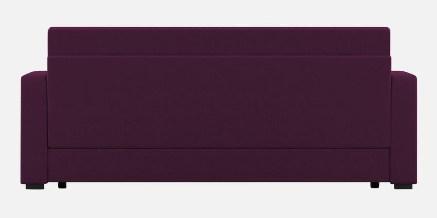 Calra Fabric 3 Seater Pull Out Sofa Cum Bed In Greek Purple Colour With Storage - Febonic Living