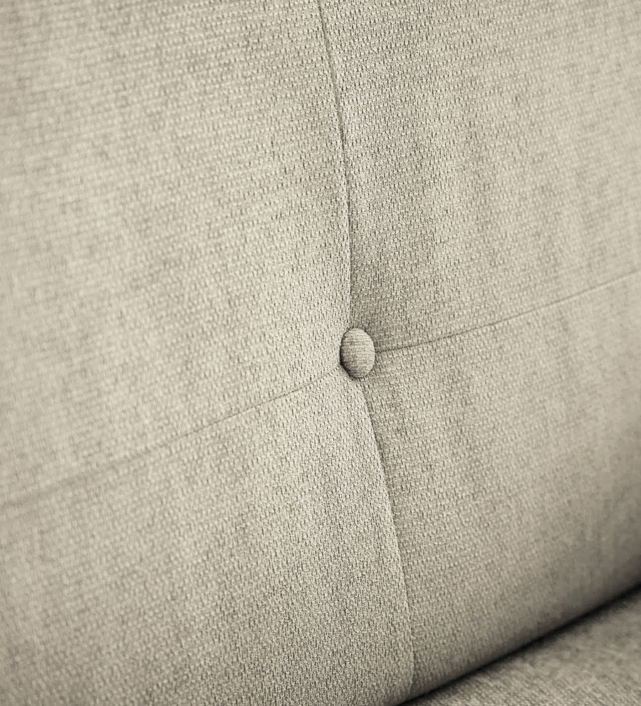 Noha Fabric 1 Seater Sofa In Ivory Cream Colour - Febonic Living