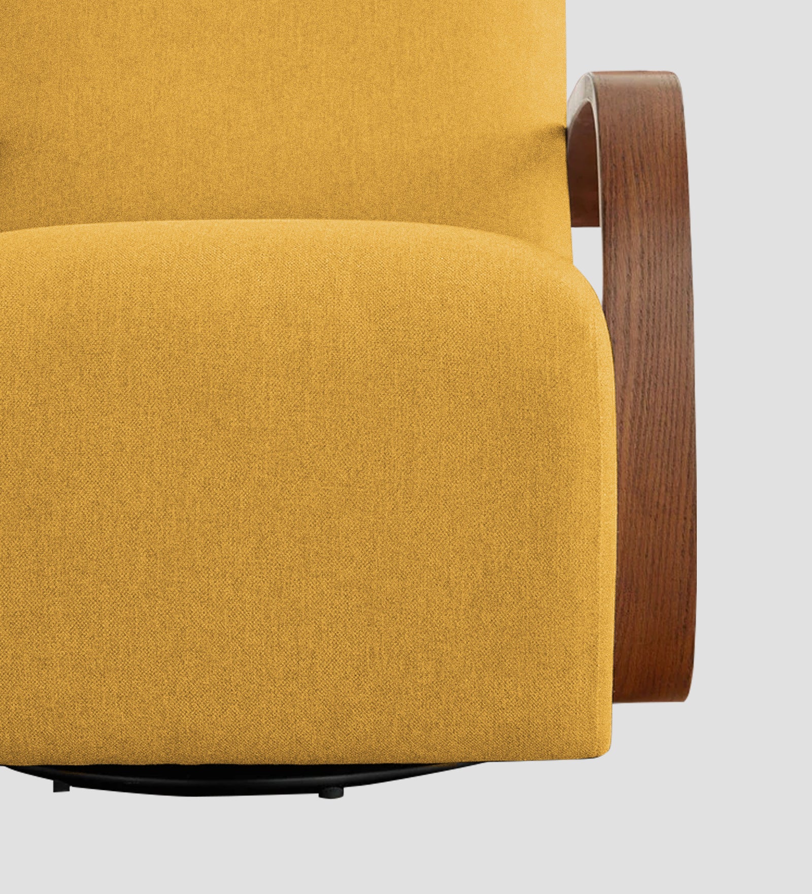 Balma Fabric Swivel Chair in Bold Yellow Colour