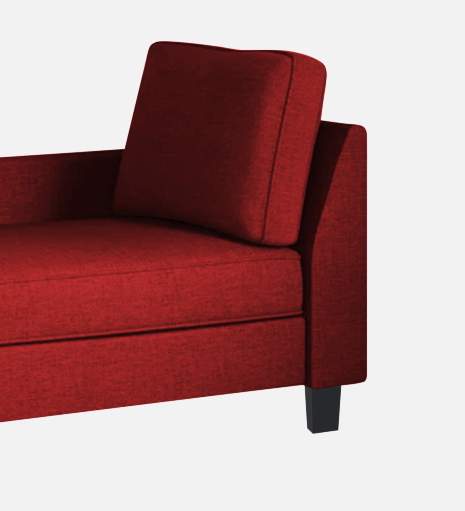 Harry Fabric LHS Chaise Lounger in Blood Maroon Colour