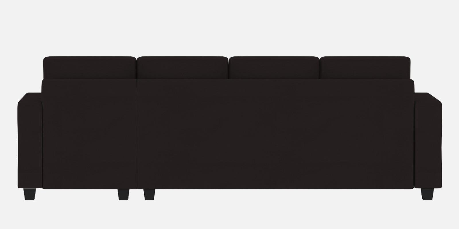 Nabi Fabric LHS Sectional Sofa (3 + Lounger) In Cara Brown Colour