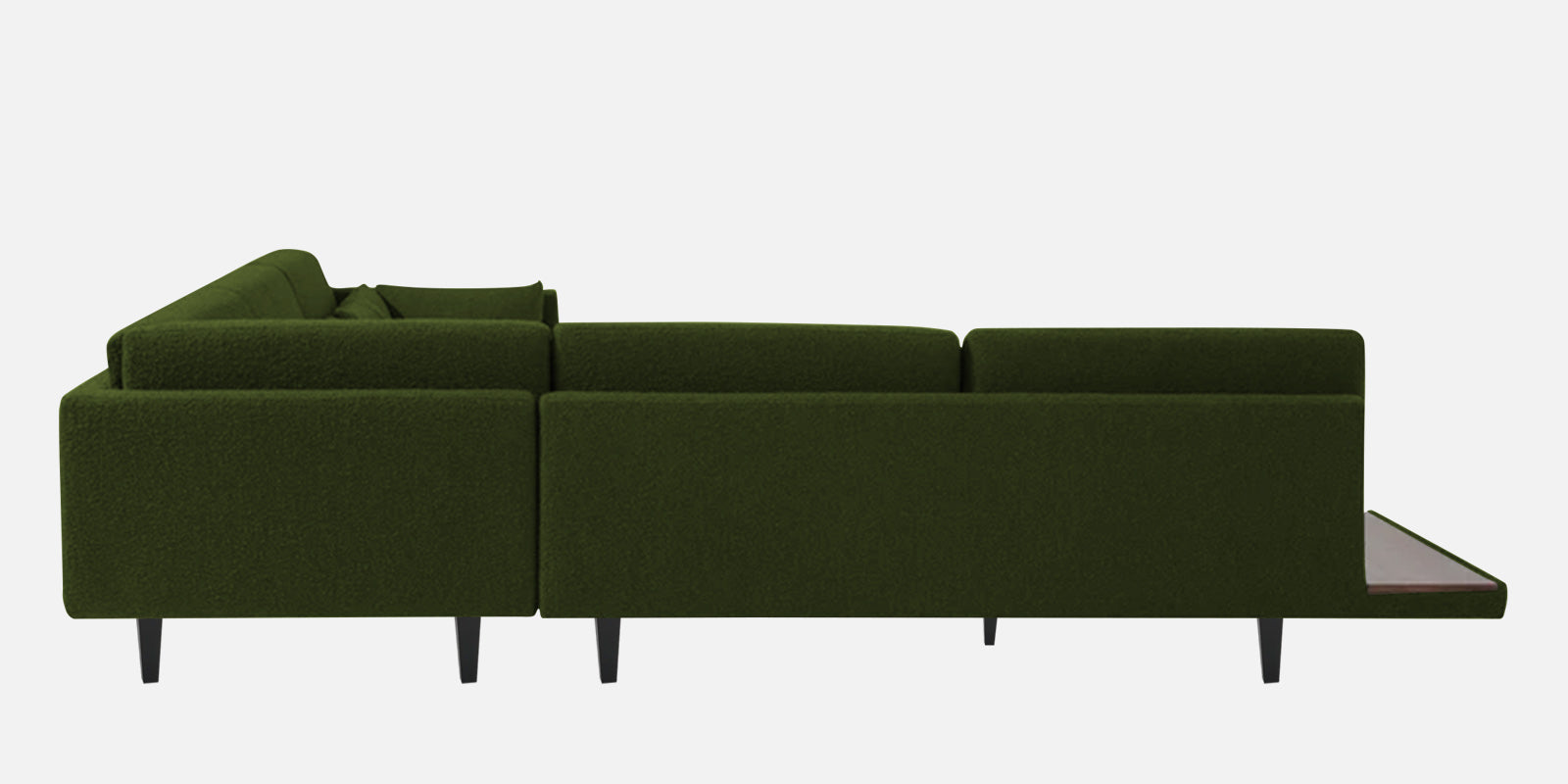Malta Fabric 6 Seater RHS Sectional Sofa In Olive Green Colour