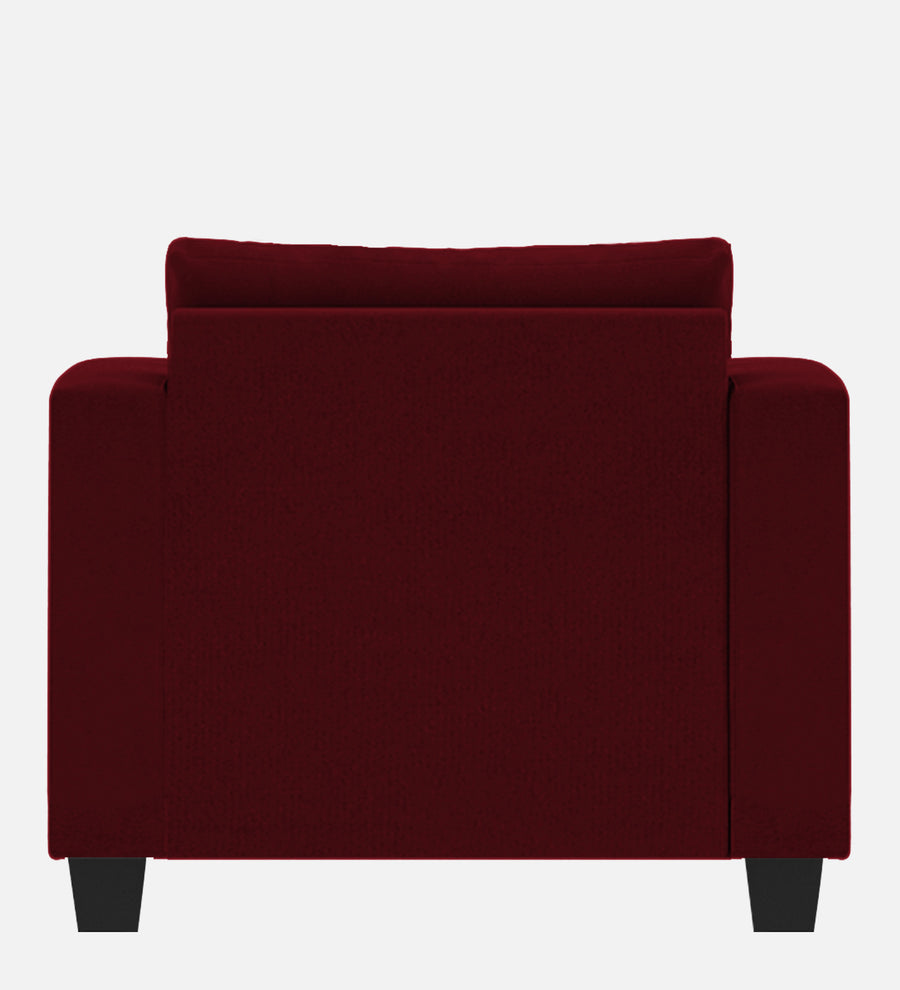 Nabi Fabric 1 Seater Sofa In Ruby Red Colour - Febonic Living