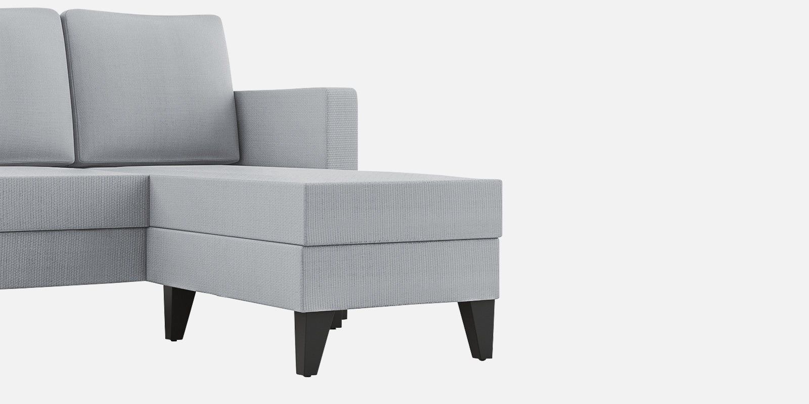 Nori Fabric LHS Sectional Sofa (3 + Lounger) In Coin Grey Colour