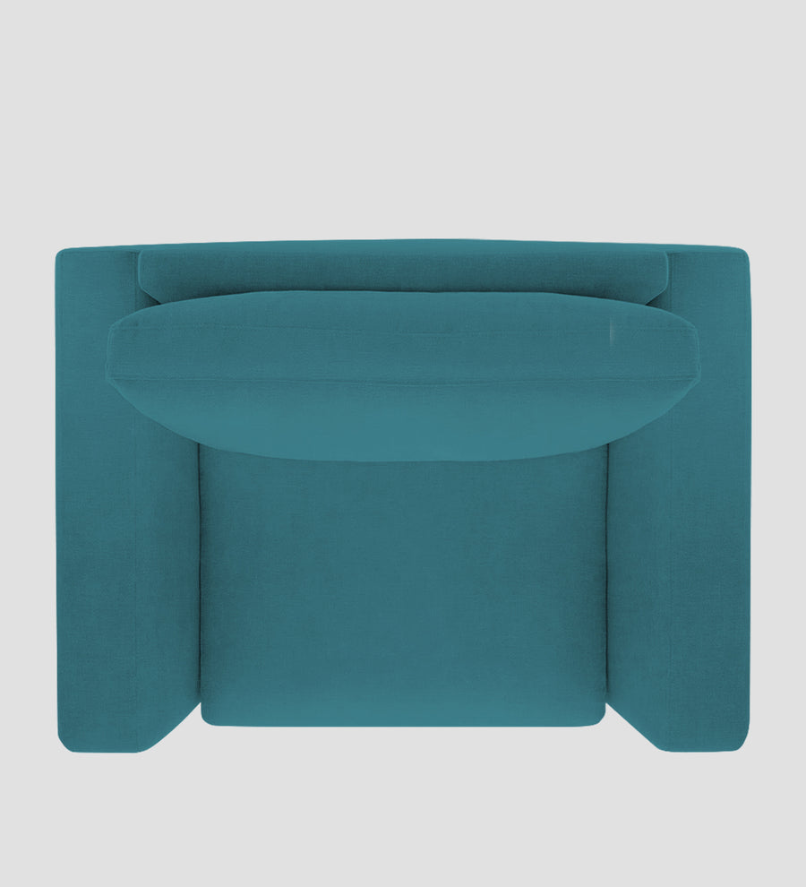 Esha Fabric 1 Seater Sofa In Water Blue Colour - Febonic Living