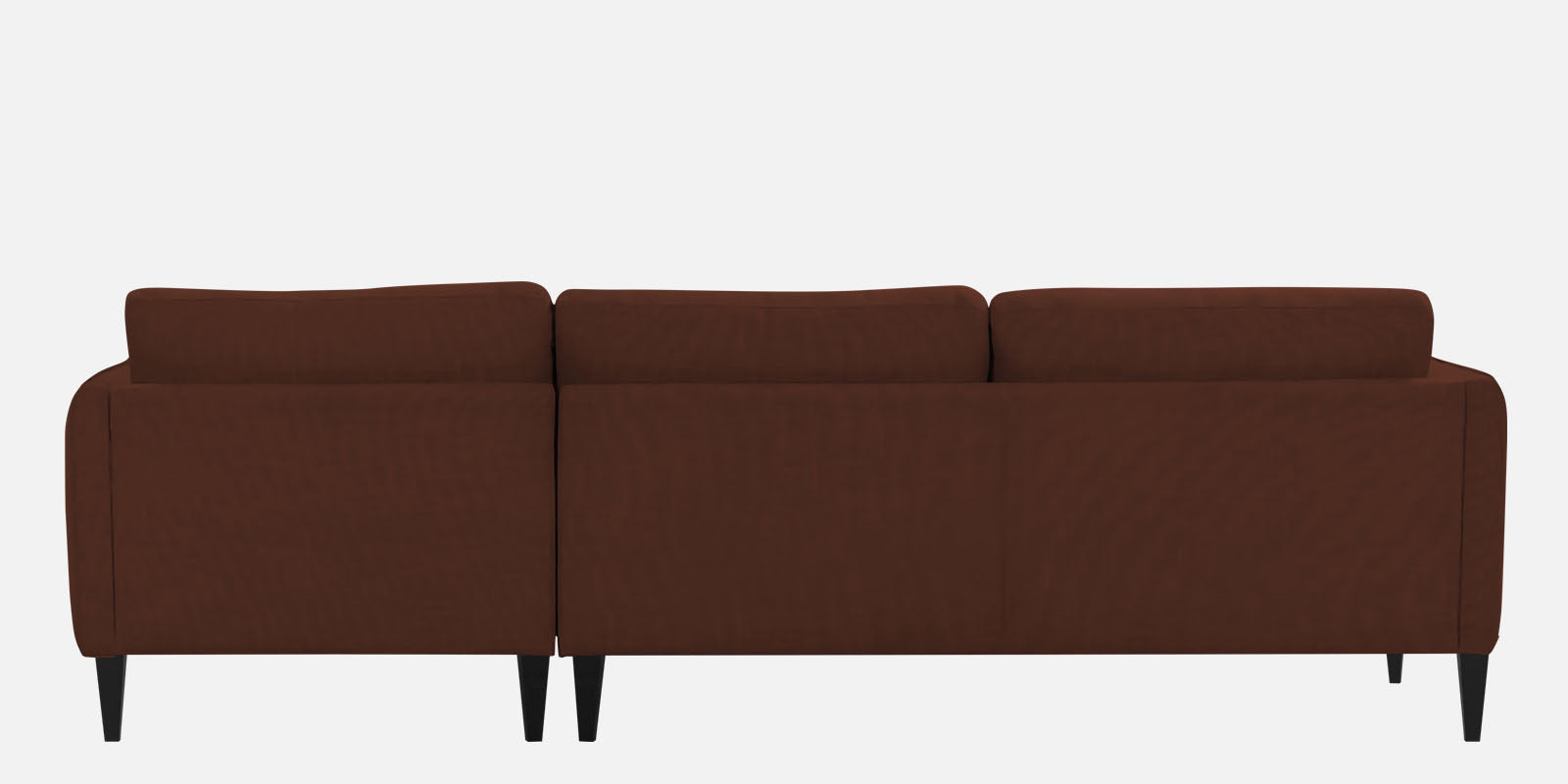 Piku Fabric LHS Sectional Sofa (3+Lounger) in Coffee Brown Colour