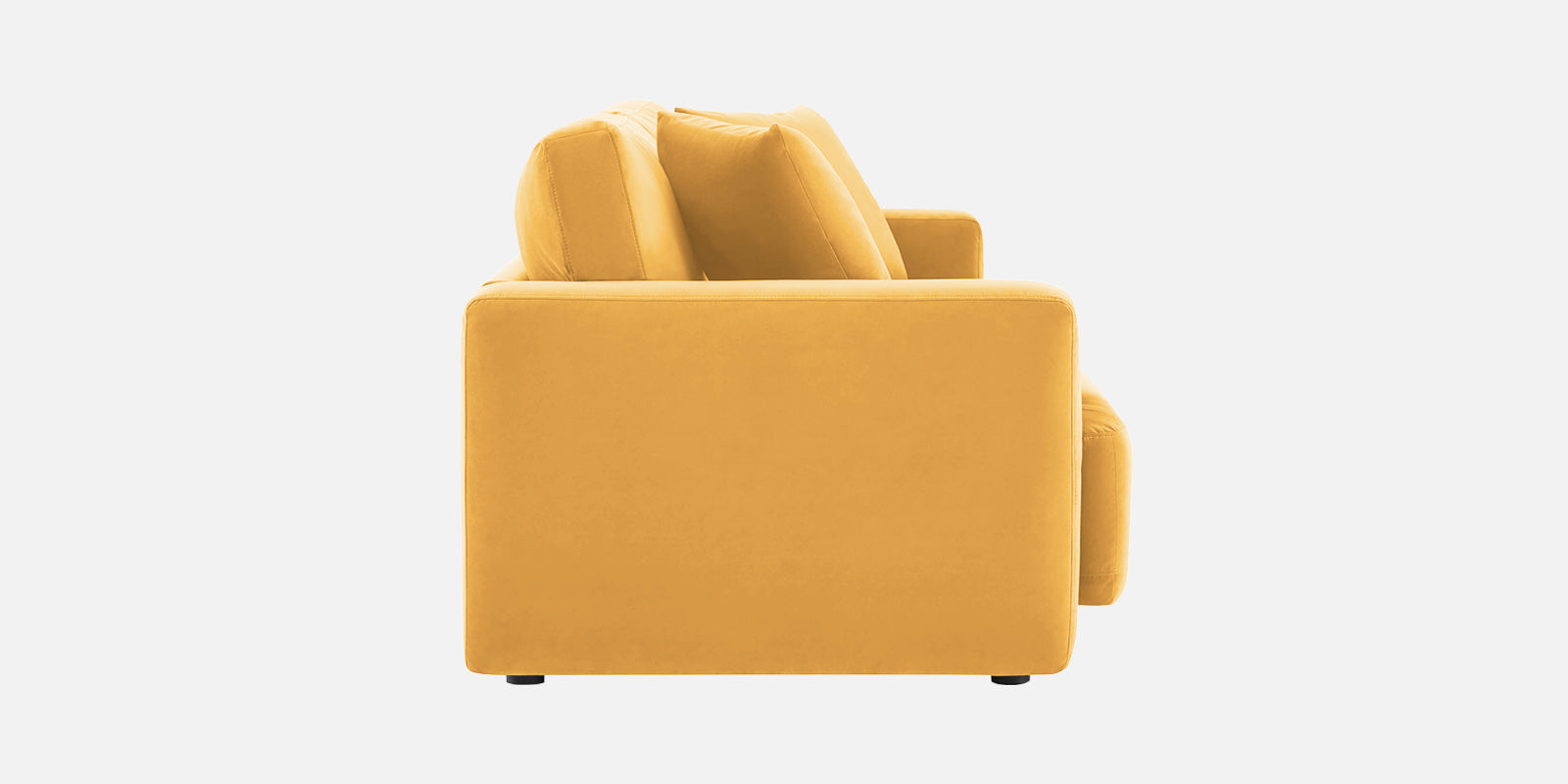 Kosta Velvet 3 Seater Sofa in Turmeric Yellow Colour