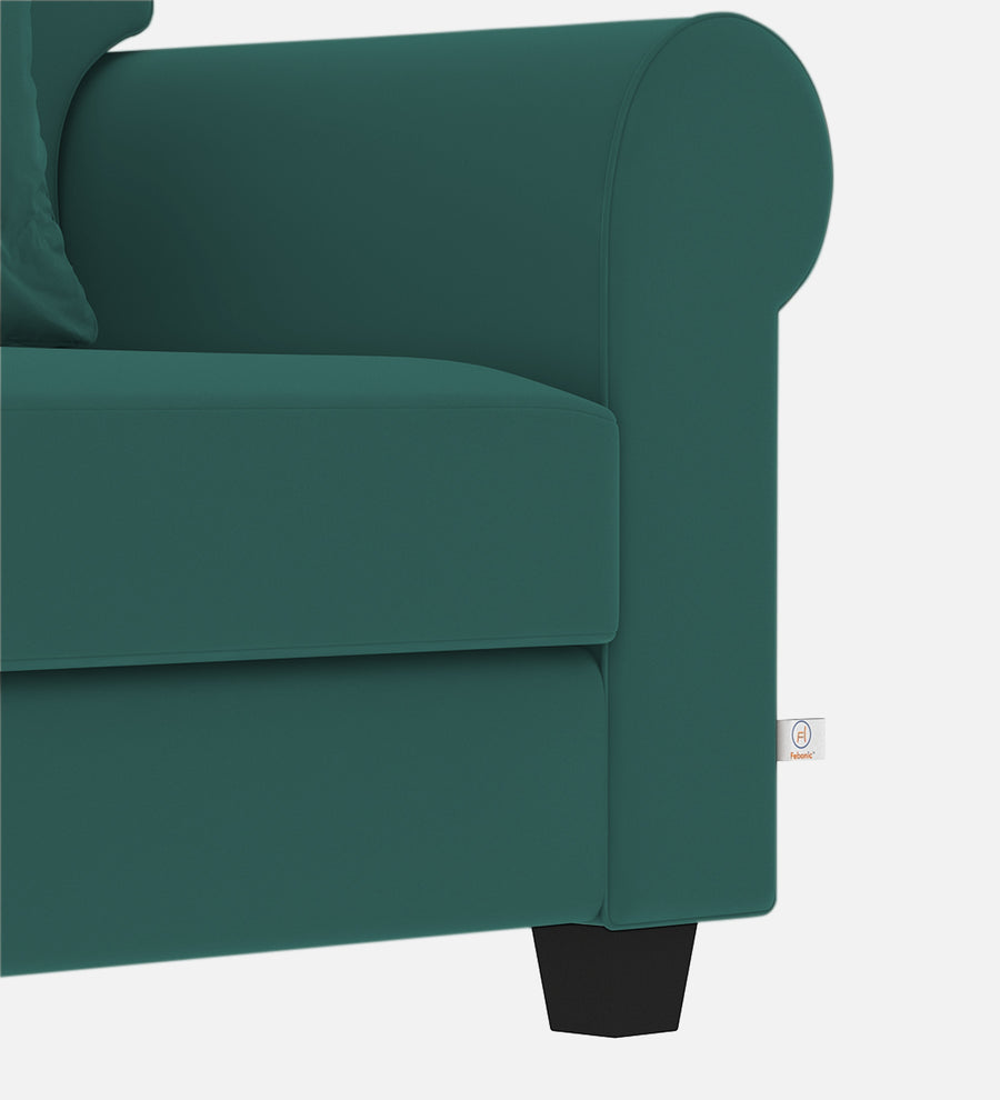 Numonk Velvet 1 Seater Sofa In Pine Green Colour - Febonic Living