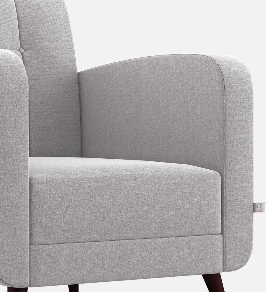 Wiki Velvet 1 Seater Sofa In Concrete Grey Colour - Febonic Living