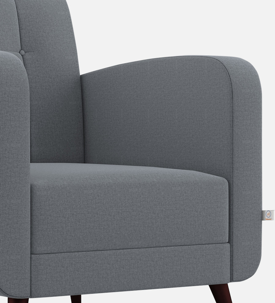 Wiki Velvet 1 Seater Sofa In Pubble Grey Colour - Febonic Living