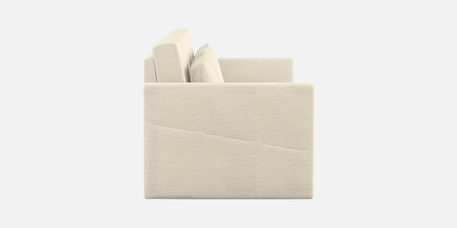 River Fabric 3 Seater Pull Out Sofa Cum Bed In Ivory Cream Colour - Febonic Living