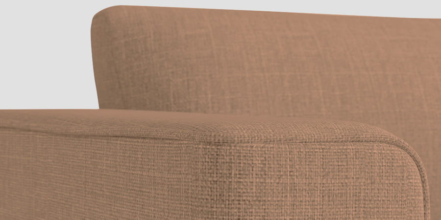 Kenia Fabric 2 Seater Foldable Sofa Cum Bed In Cosmic Beige Colour - Febonic Living