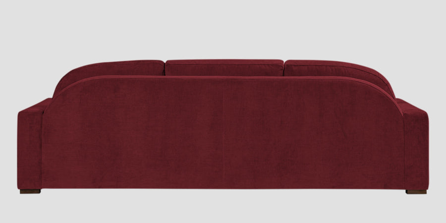 Dara Fabric 3 Seater Sofa In Blood Maroon Colour - Febonic Living