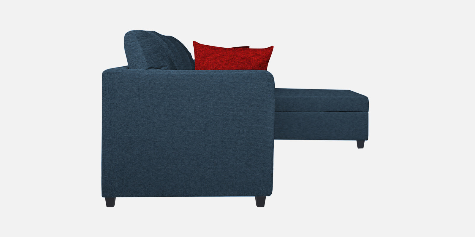 Nebula Fabric LHS Sectional Sofa (3+Lounger) in Light Blue Colour