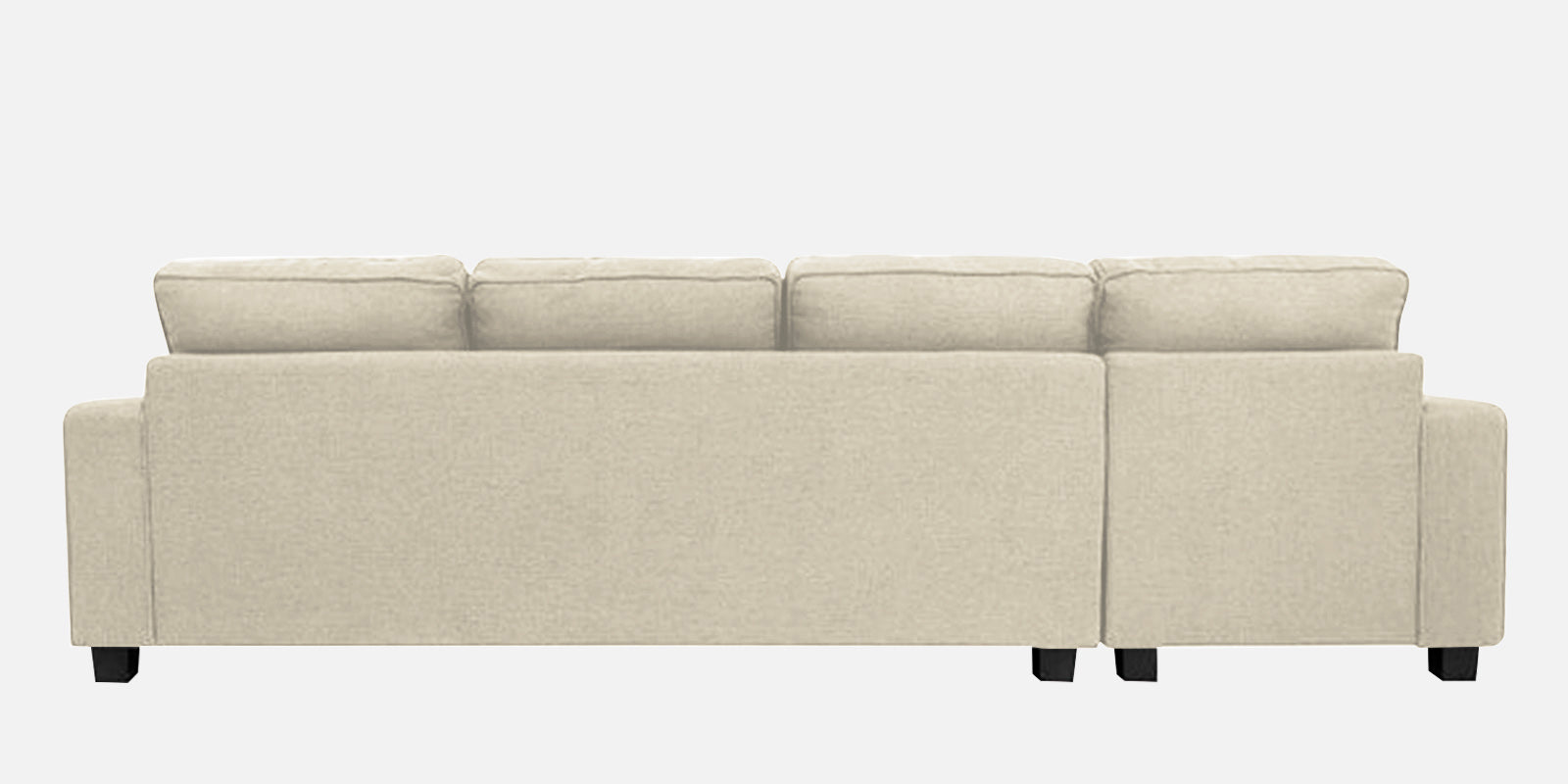 Ladybug Fabric LHS Sectional Sofa (3+Lounger) In Ivory Cream Colour