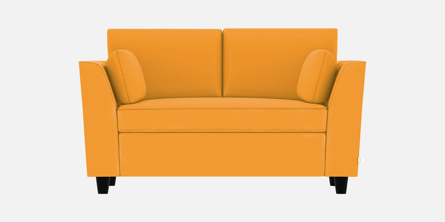 Bristo Velvet 2 Seater Sofa In Safforn Yellow Colour With Storage - Febonic Living