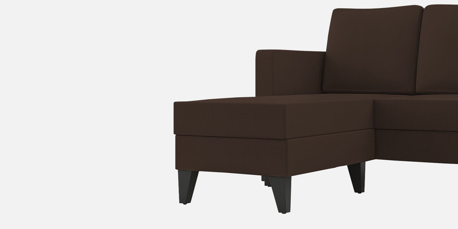 Nori Fabric RHS Sectional Sofa (3 + Lounger) In Cidar Brown Colour