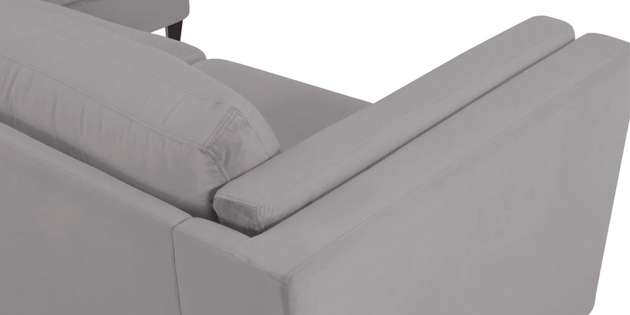 Jasper Velvet Lhs Sectional Sofa 3 Lounger In Concrete Grey Colour - Febonic Living