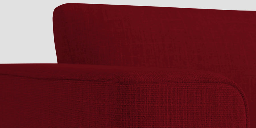 Kenia Fabric 2 Seater Foldable Sofa Cum Bed In Ruby Red Colour - Febonic Living