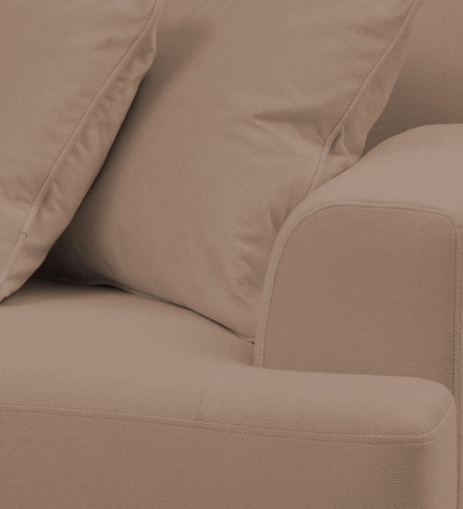 Woody Fabric 1 Seater Sofa In Wheat Beige Colour - Febonic Living