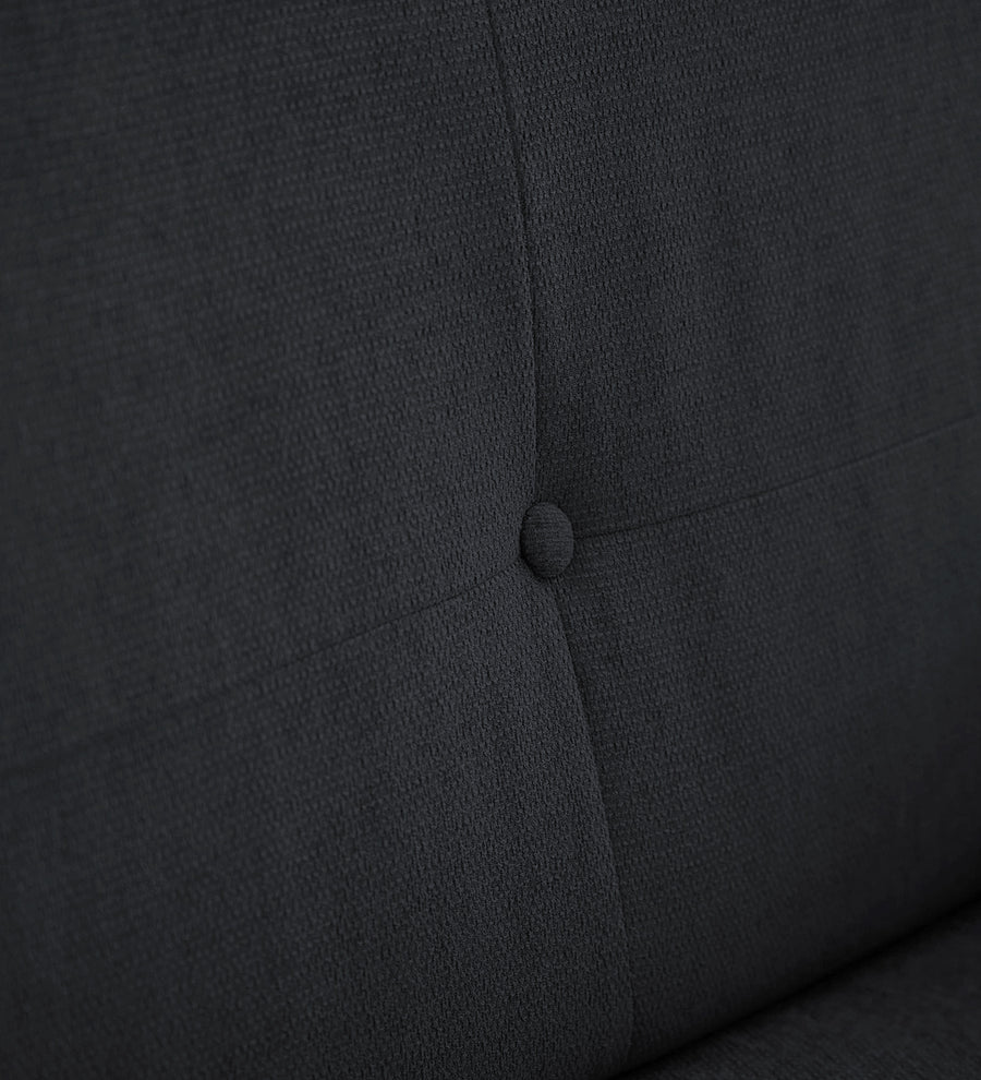 Noha Fabric 1 Seater Sofa In Charcoal Grey Colour - Febonic Living