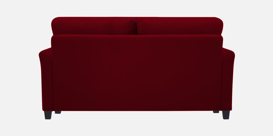 Daroo Velvet 2 Seater Sofa In Cherry Red Colour - Febonic Living