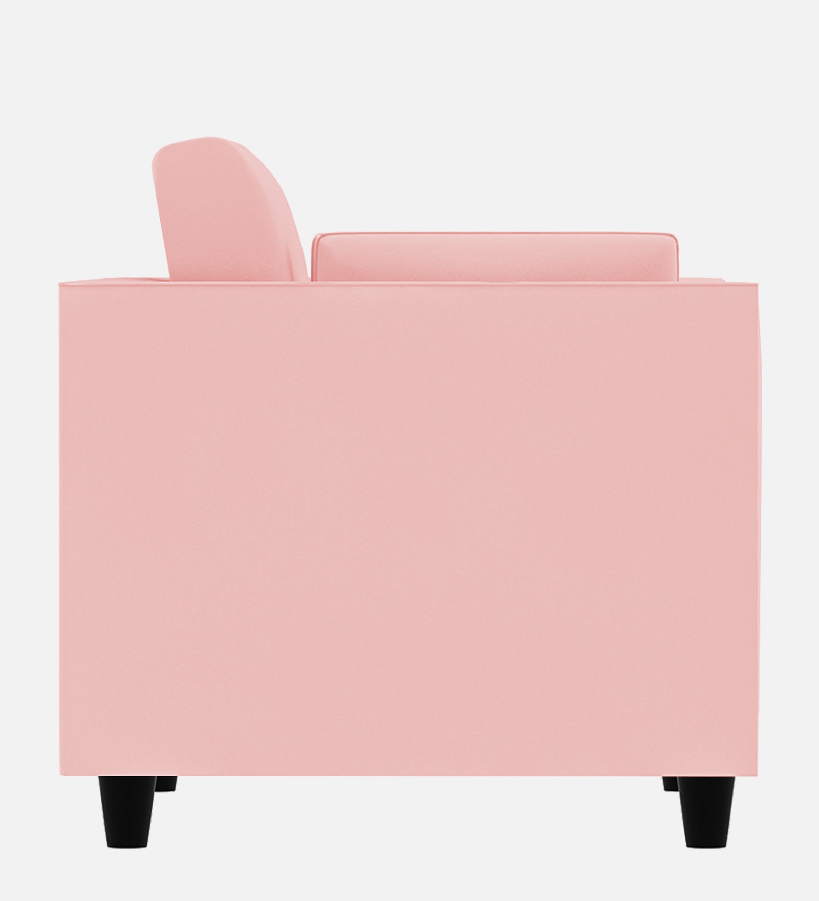 Bristo Velvet 1 Seater Sofa in Millennial Pink Colour With Storage