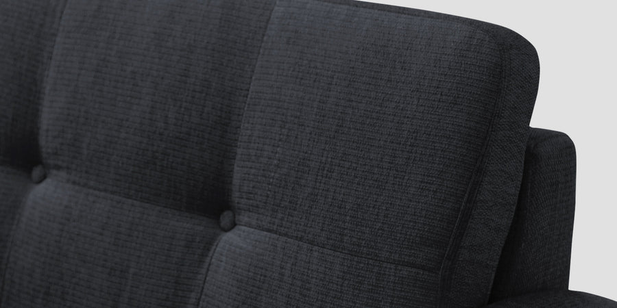 Noha Fabric 2 Seater Sofa In Charcoal Grey Colour - Febonic Living