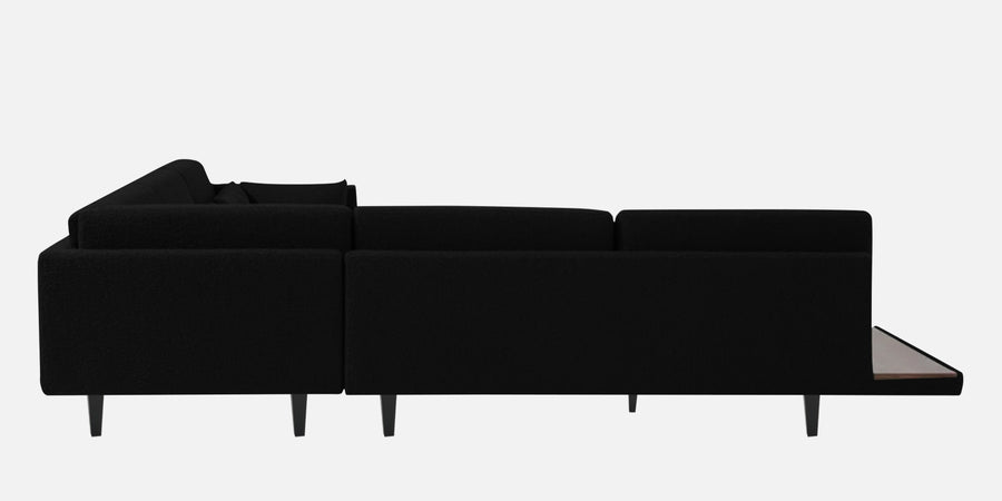 Malta Fabric 6 Seater Rhs Corner Sofa In Zed Black Colour - Febonic Living