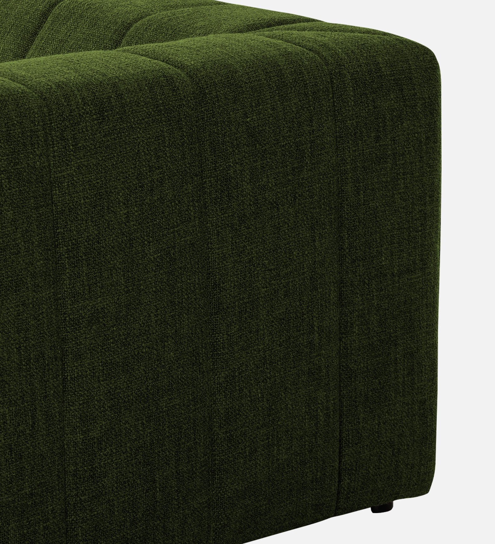 Lara Fabric 1 Seater Sofa in olive green Colour