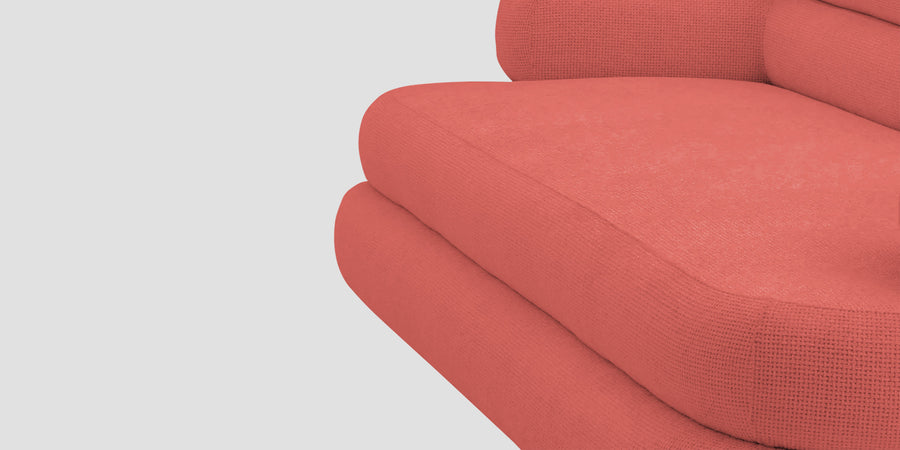 Wener Fabric 3 Seater Sofa In Salmon Pink Colour - Febonic Living