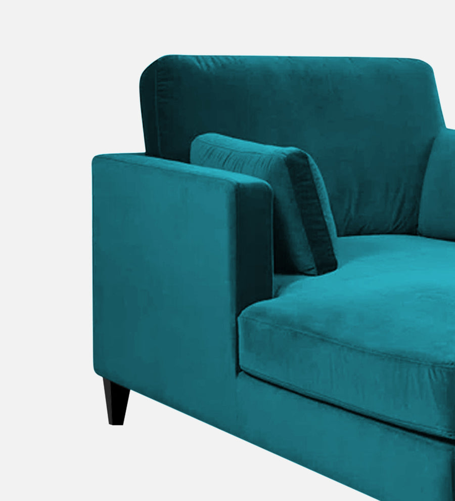 Makou Velvet Chaise Lounger In Pine Green Colour - Febonic Living
