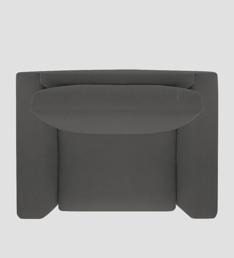 Esha Fabric 1 Seater Sofa In Stone Grey Colour - Febonic Living