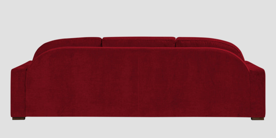 Dara Fabric 3 Seater Sofa In Ruby Red Colour - Febonic Living